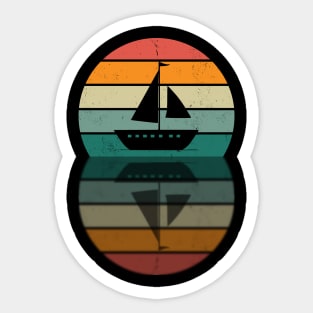 Retro Boat Sticker